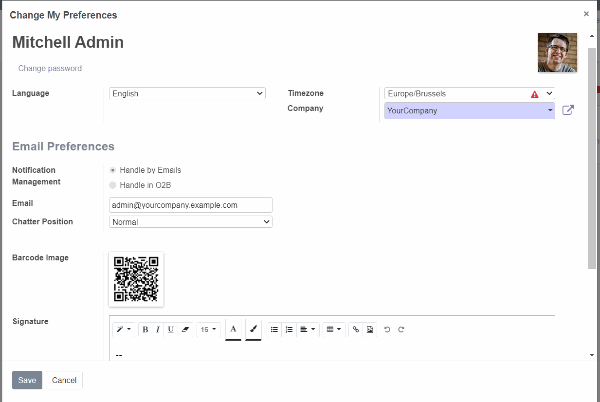 Odoo • Image and Text